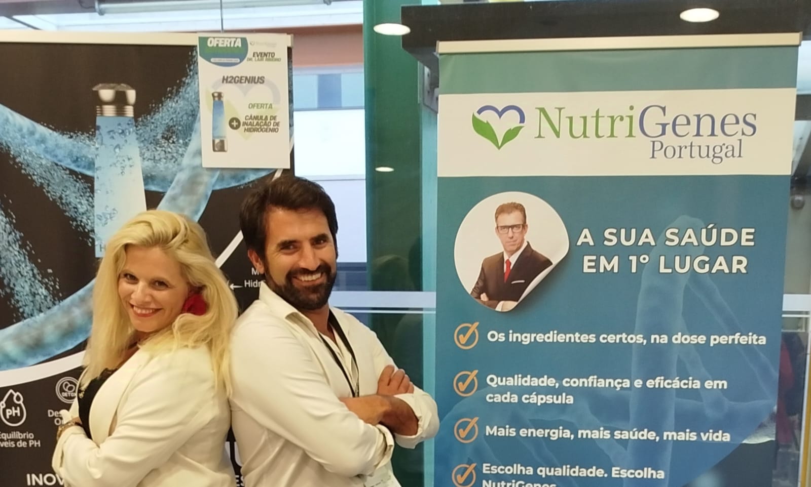 Dra. Mónica Reis, naturopata, e Romeu Abreu, fundadores da NutriGenes Portugal
