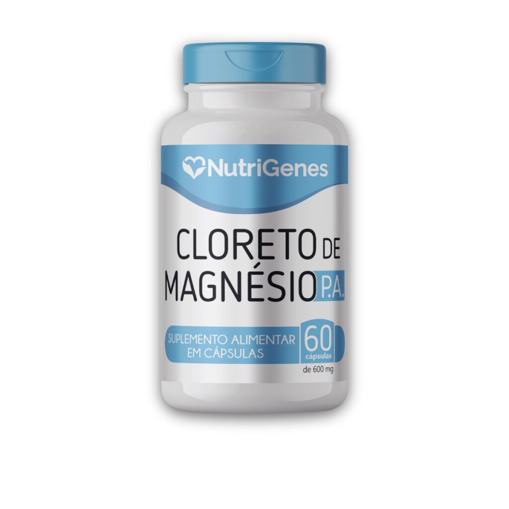 Cloreto de Magnésio Hexahidratado P.A. NutriGenes 60 cápsulas - magnésio e vitamina B6
