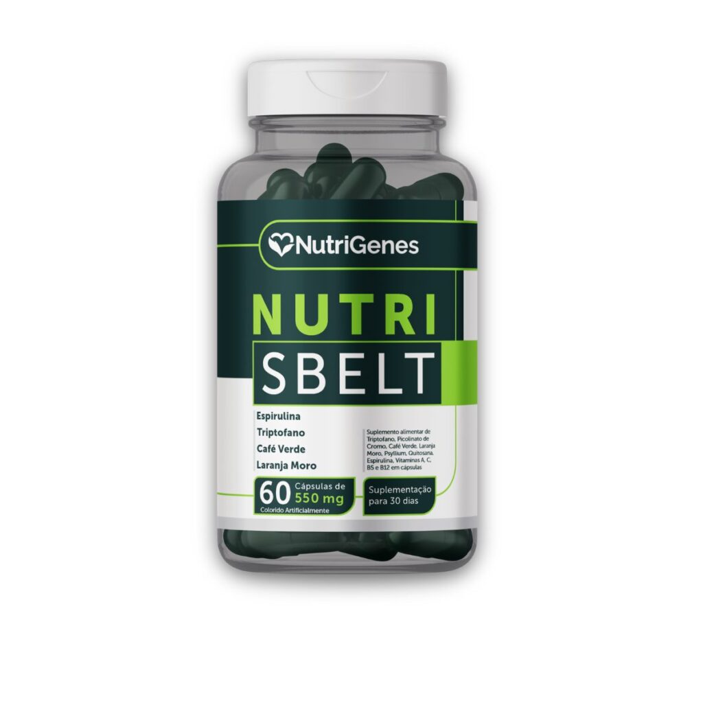 NutriSbelt NutriGenes 60 cápsulas - fibras, psyllium e quitosana para o trânsito intestinal